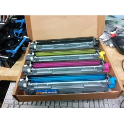 Used Brother Genuine TN225C High Yield Cyan,Magenta,Black,Yellow Toner Cartridge