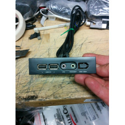 vintage front I/O port 2.5" Audio Mic, headset, and 2 USB port Black.